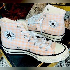✨NEW✨ Converse Chuck 70 Gingham Plaid Checkered (Pink/White), Women's Size 5.5